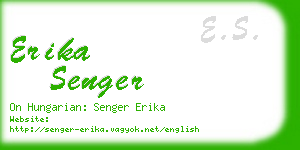 erika senger business card